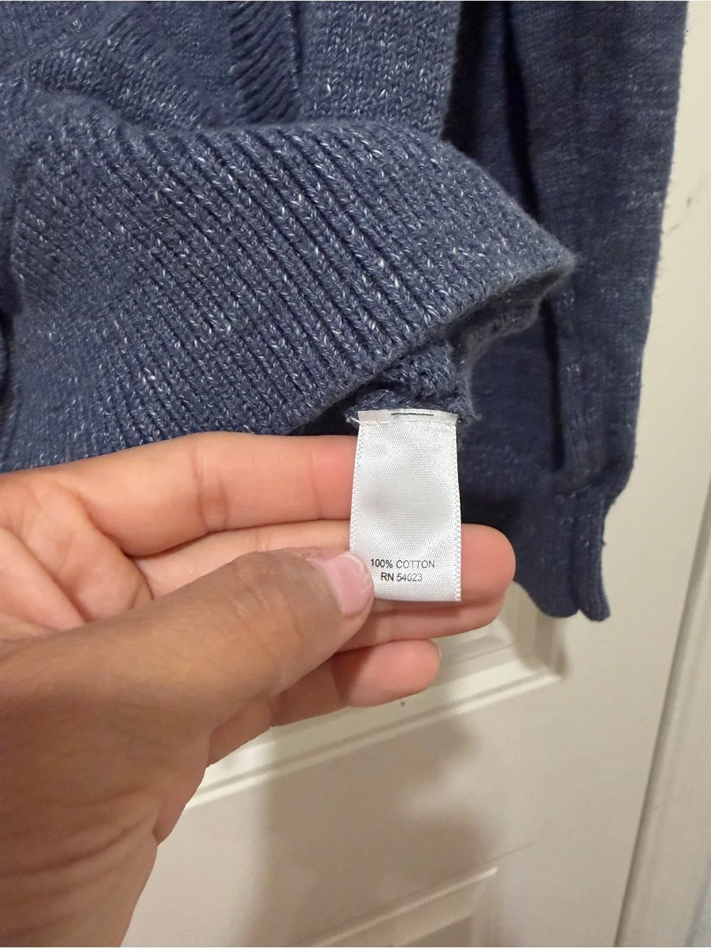 Banana Republic Men’s Heathered Blue Full-Zip Sweater Jacket